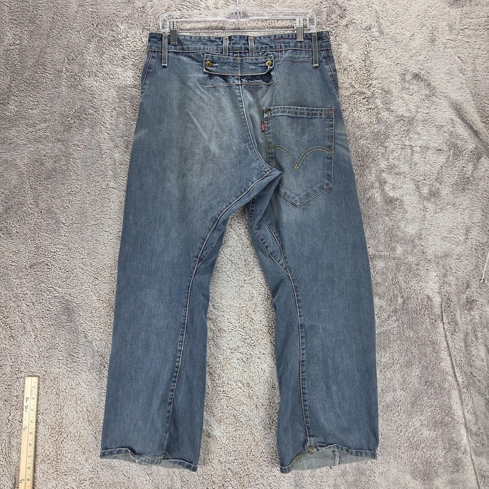 VTG Levis Engineered Jeans Mens Blue Twisted Cinch Back One Pocket Fits 32x28